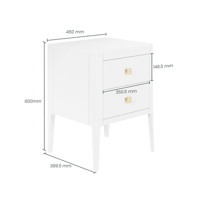 Abberley Bedside Table White