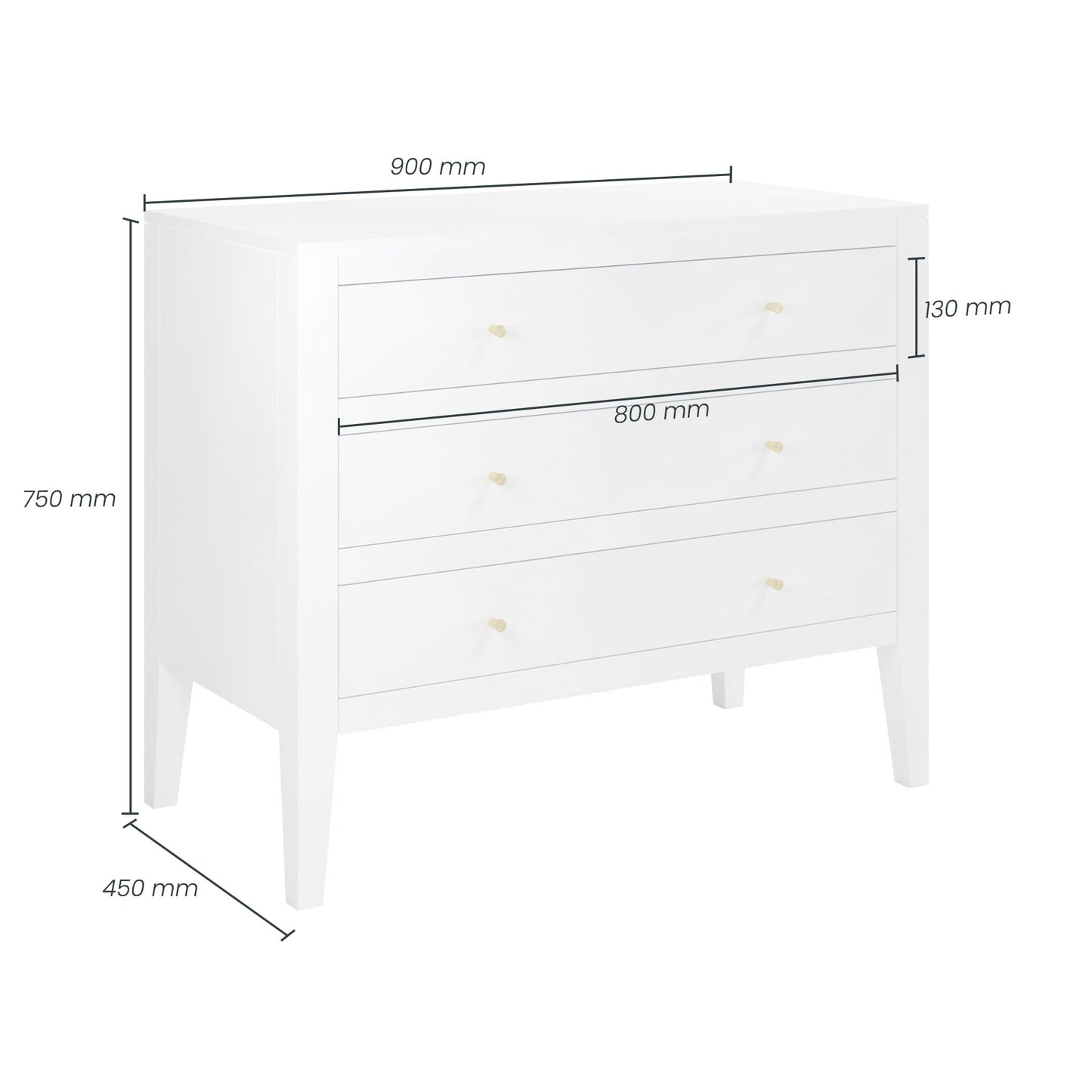 alton chest of drawers | white