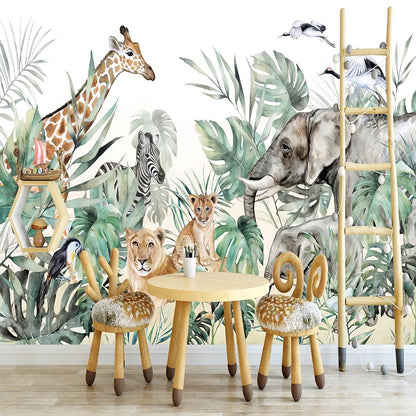 Safari Animals Mural Wallpaper