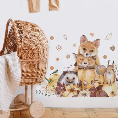 Boho Woodland Animals Nursery Wall Stickers