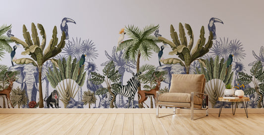 Relaxing Tropical Wilderness Jungle Mural Wallpaper