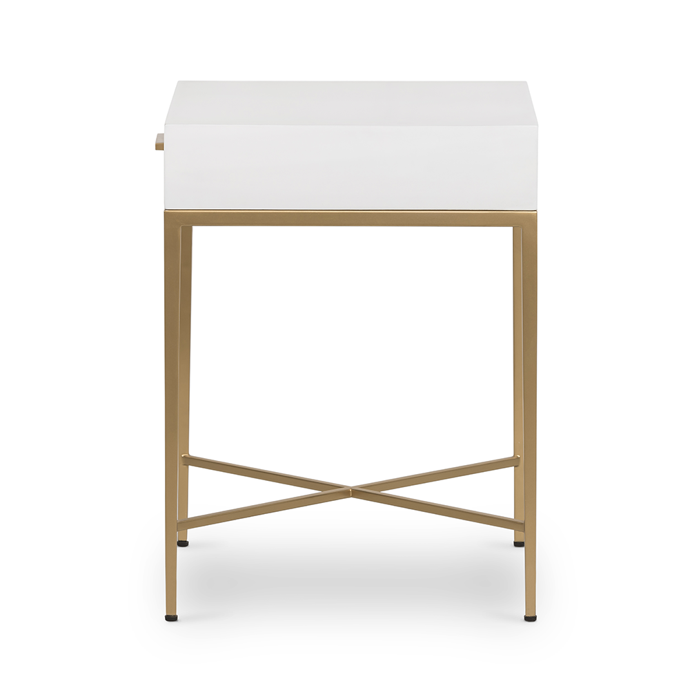 berkeley end bedside table white