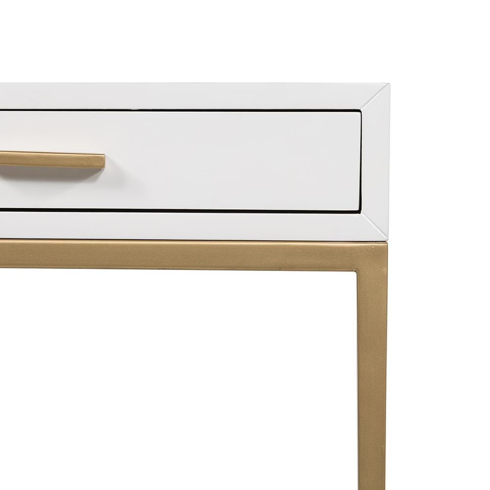 berkeley end bedside table white