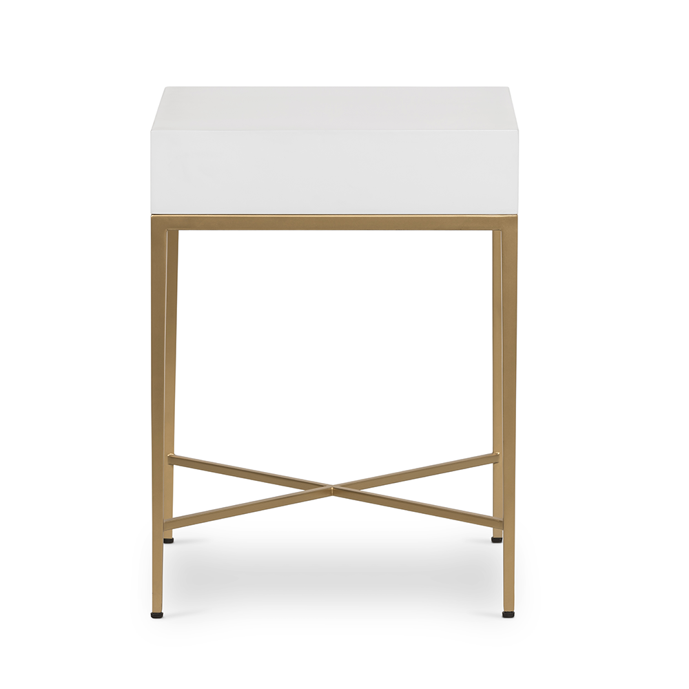 berkeley end bedside table white