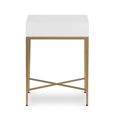 Berkeley End Bedside Table White