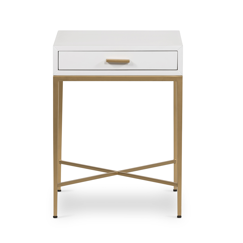 berkeley end bedside table white