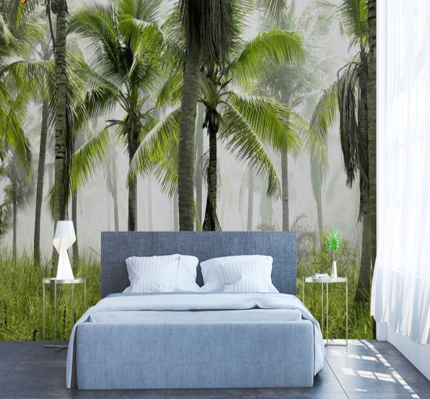 tropical rainforest bedroom mural