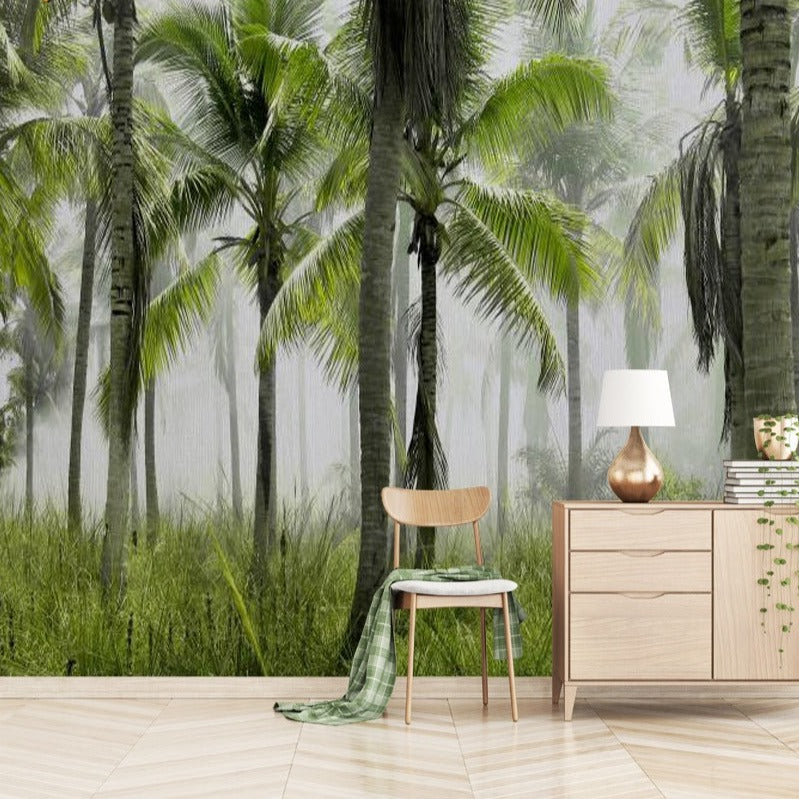 tropical rainforest bedroom mural