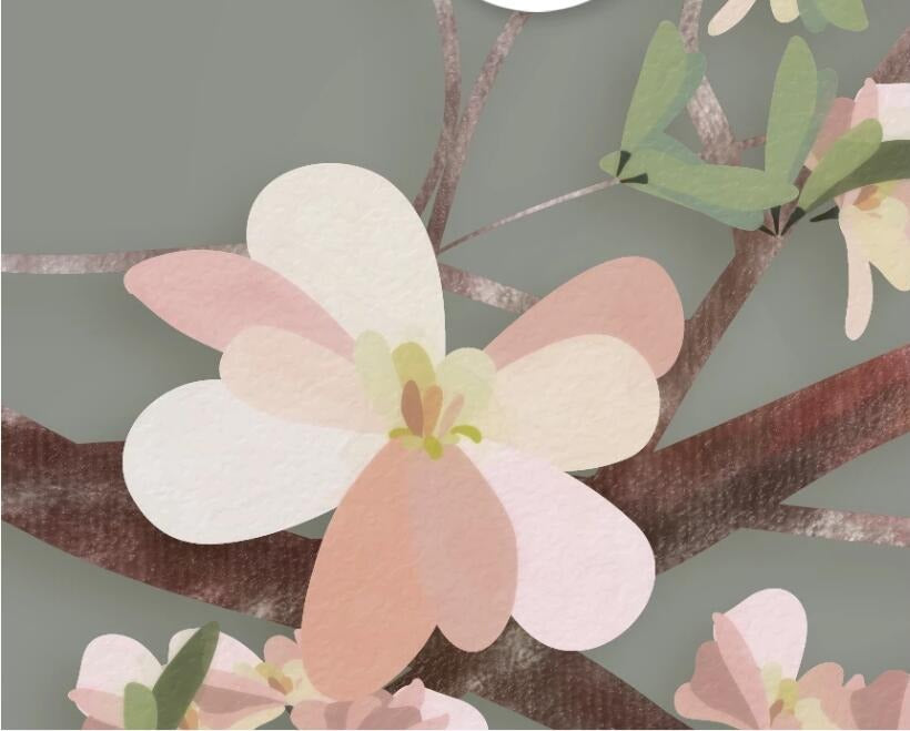 sensational blossom twig mural